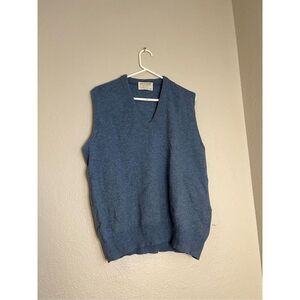 Jeff lamb wool blend sweater vest grandpa golf L